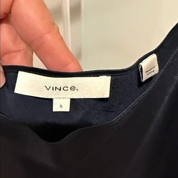 Vince Midnight Blue Silk Slip Dress – Size S - Picture 3 of 4